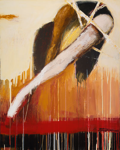 Dancer Bending With Red Shoe